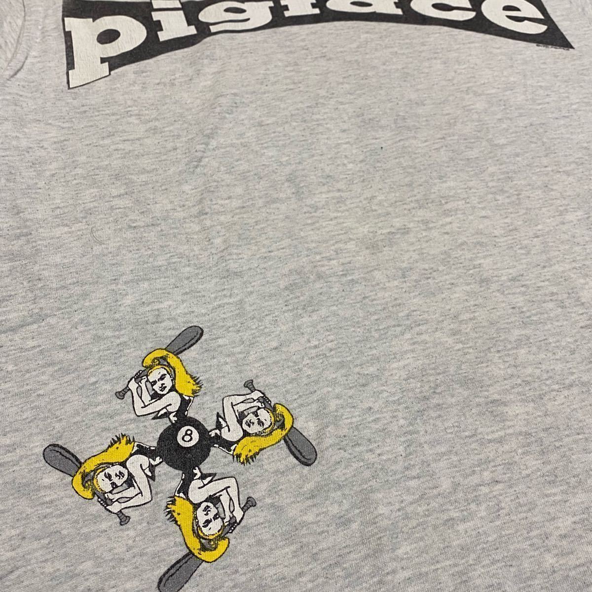 90s vintage Pig face ロングTシャツ Tee 長袖Tシャツ ロックTシャツ 