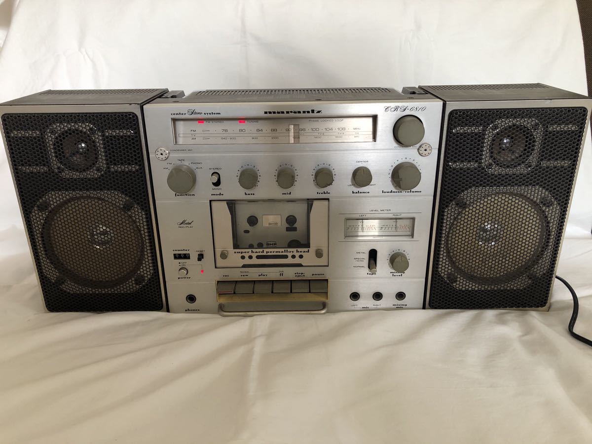 s165 Marantz マランツ スピーカー分離型　ラジカセ　CRS-6810 昭和　レトロ 動作品　