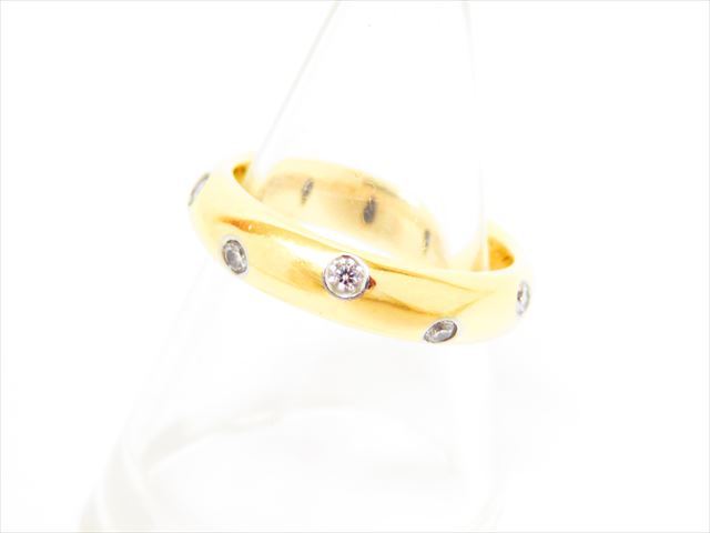 ◆◇TIFFANY＆Co. ティファニー ドッツリング 10Pダイヤモンド×K18YG×PT950 10号 重量5.6g◇◆