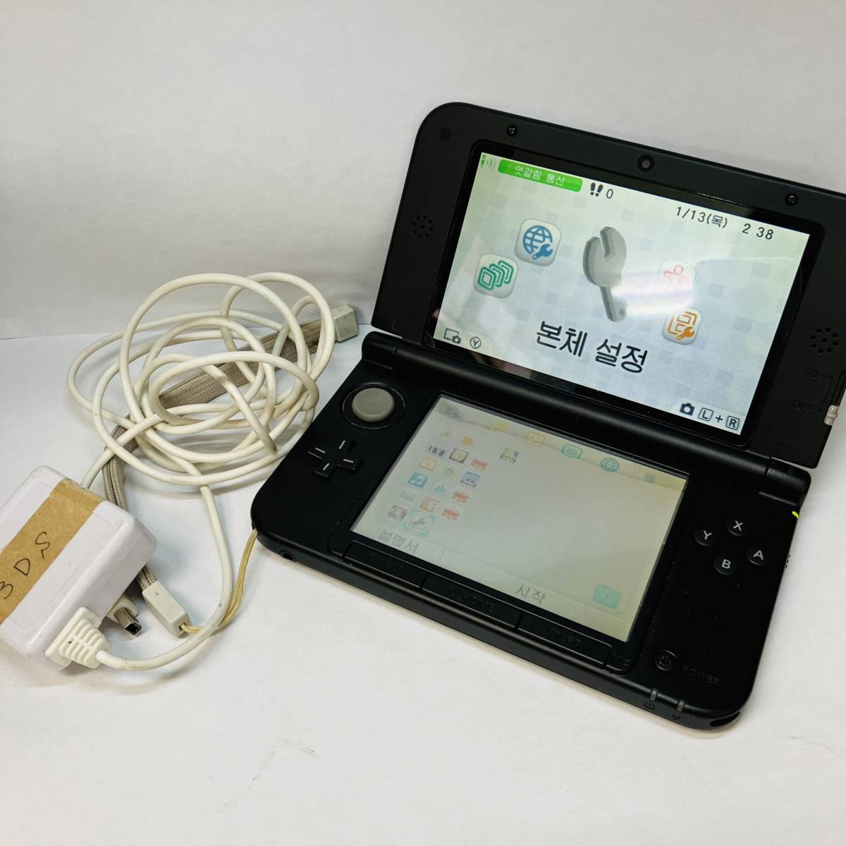 K-21610】【1円～】任天堂 3DS XL SPR-001 韓国モデル？ 通電確認済  