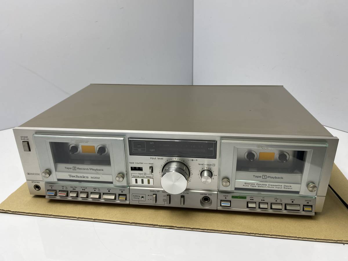 ★Technics テクニクス★RS-M202 ダブルカセットデッキ【中古/現状品/通電確認OK/動作未確認ジャンク】