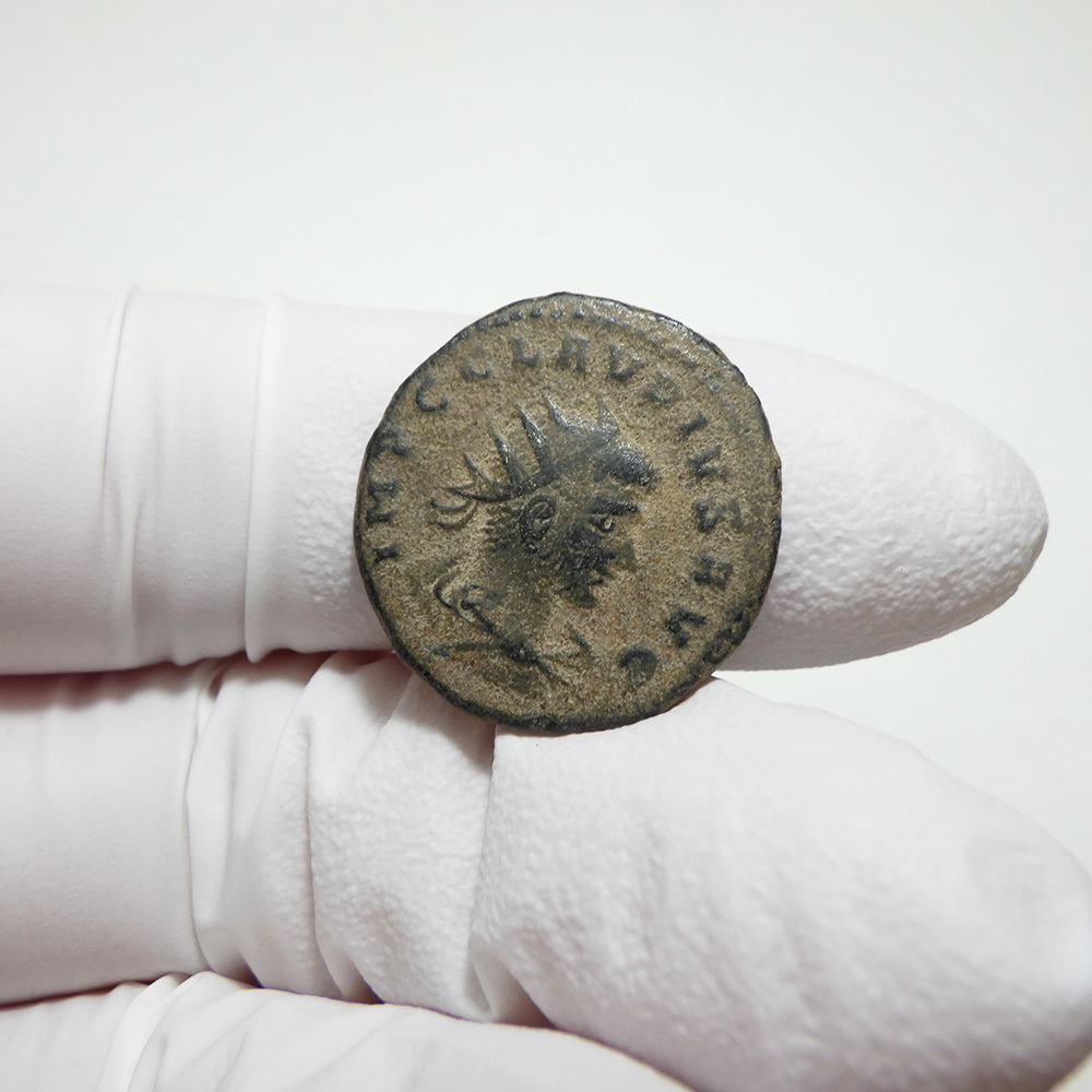 古代ローマコイン】Claudius II（クラウディウス・ゴティクス）クリーニング済 ブロンズコイン 銅貨 アントニニアヌス(PhsjLhey4b)  ディウス・クラウディウス2世ゴティクス・アントニニアヌス「鷲