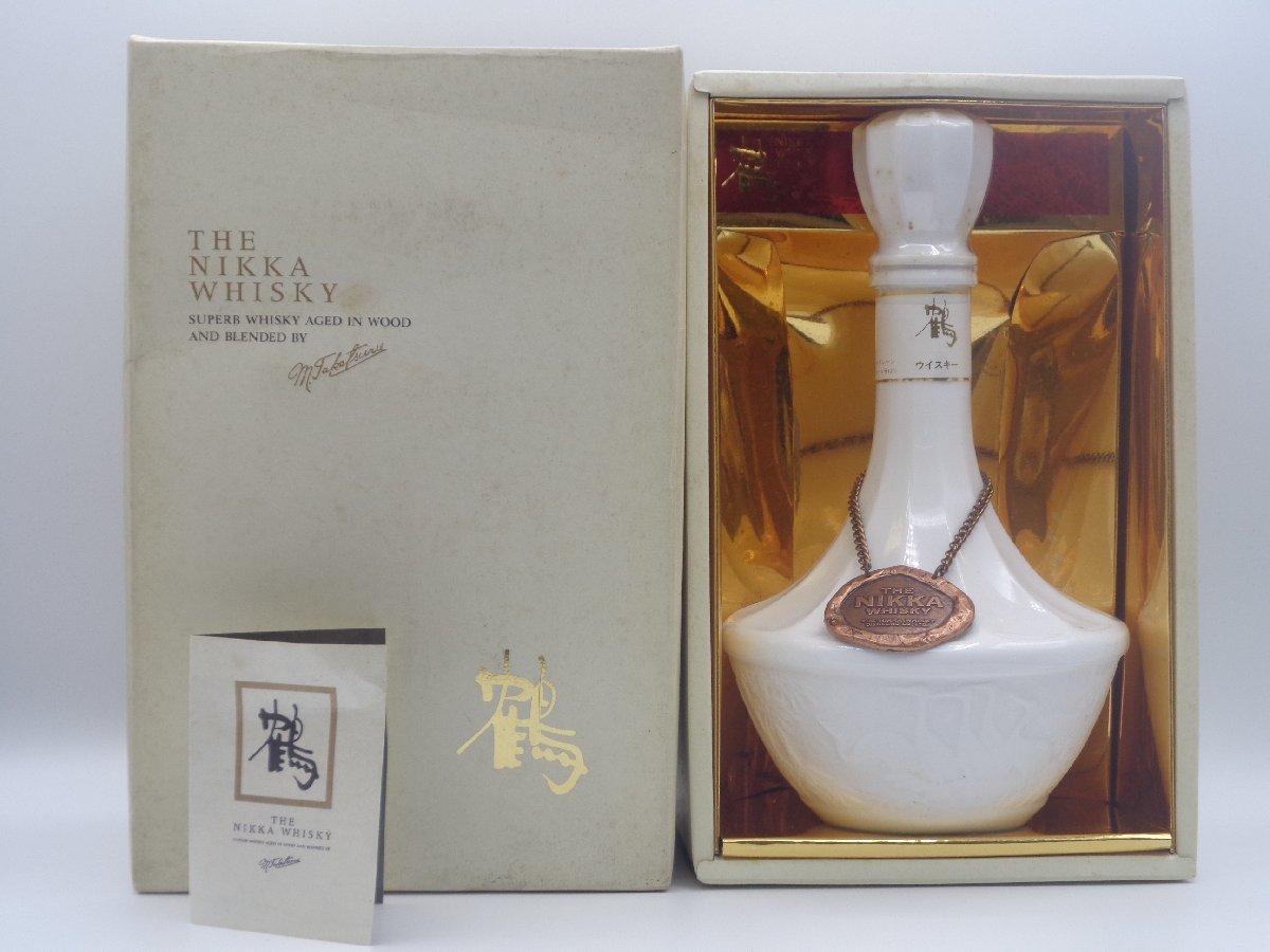 NIKKA WHISKY ニッカ ウイスキー 鶴 陶器ボトル 750ml 43％ 箱入 未