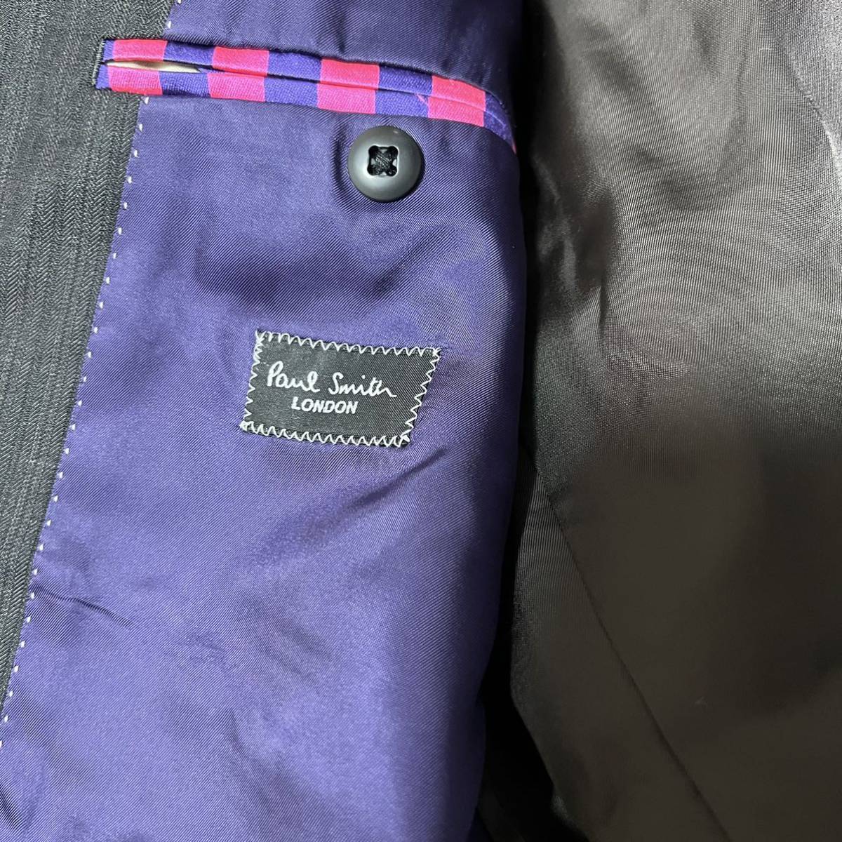 希少L!美品!ポールスミス ロロピアーナLoro piana super 130s スーツ 