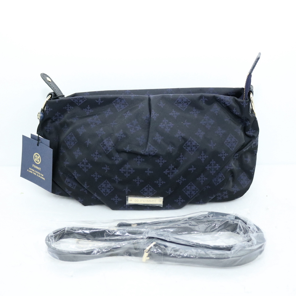 TK02055 タグ付き 未使用 russet/ラシット 2Way ショルダーバッグ ポーチ ナイロン/レザー