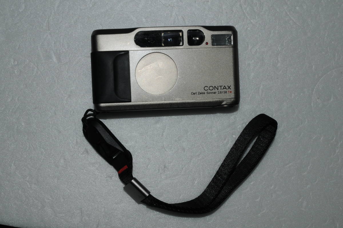 CONTAX コンタックス T2 フィルム カメラ シルバー ストラップ付き