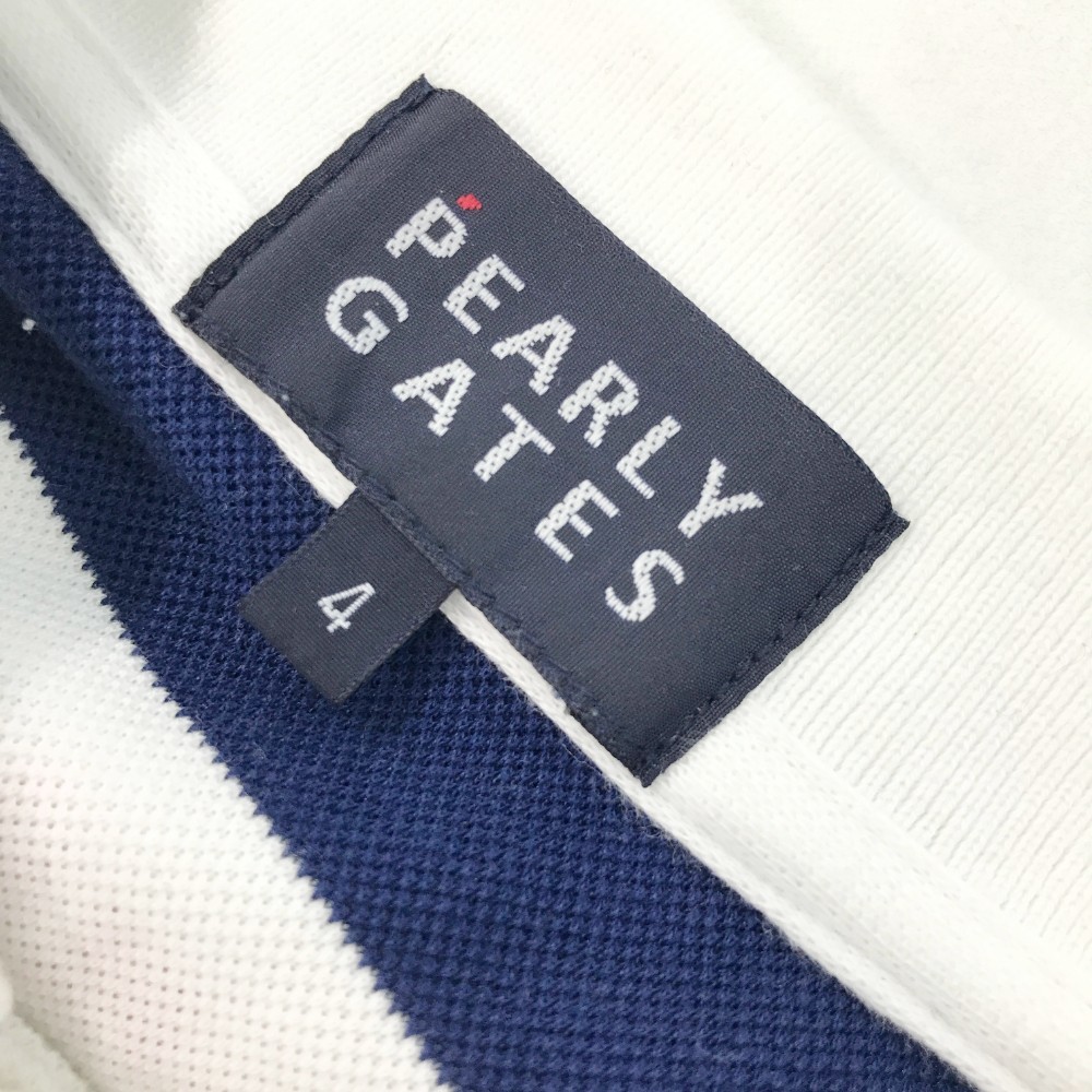 PEARLY GATES パーリーゲイツ 半袖ポロシャツ ボーダー柄 ネイビー系 4