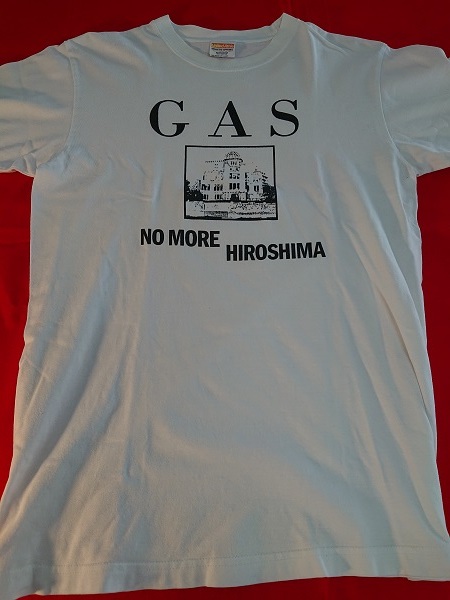 GAS（NO MORE HIROSHIMA) 当時物Tシャツ白Mサイズ/GISM.ギズム.GAUZE 