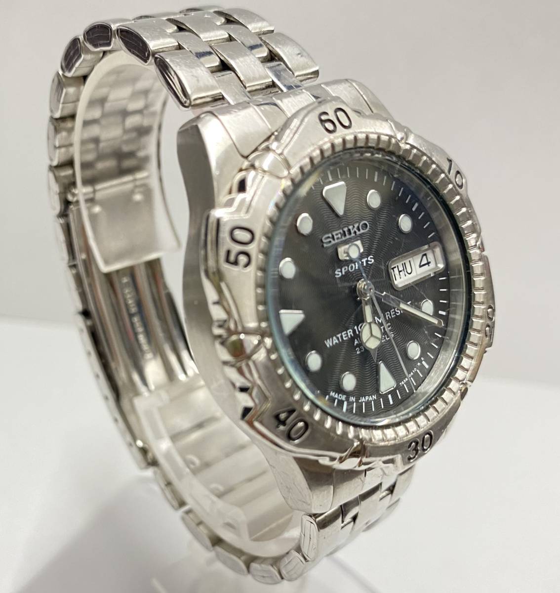 SEIKO セイコー 5 SPORTS 7S36-0180 23石 自動巻き 腕時計 美品 