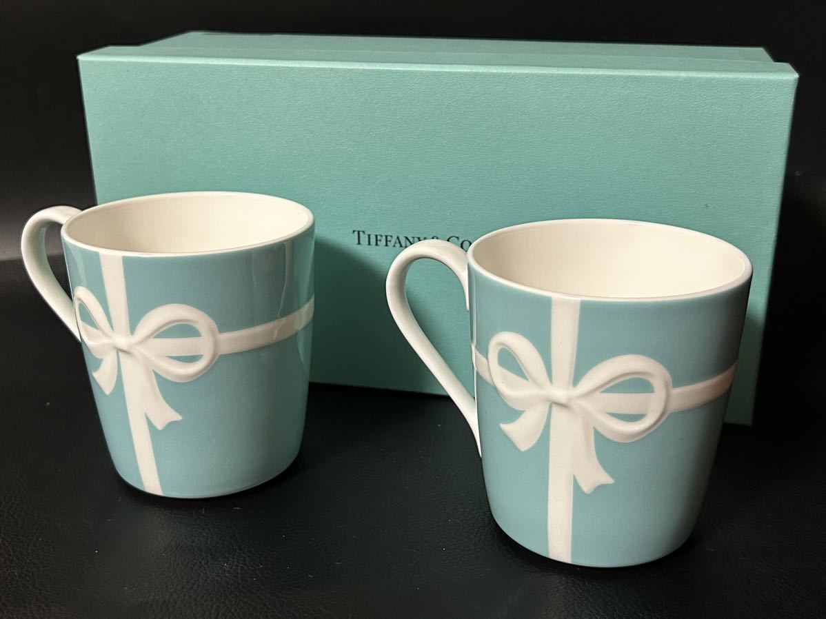 未使用■TIFFANY&Co ティファニー ブルーボックス マグカップ ペア 箱付き