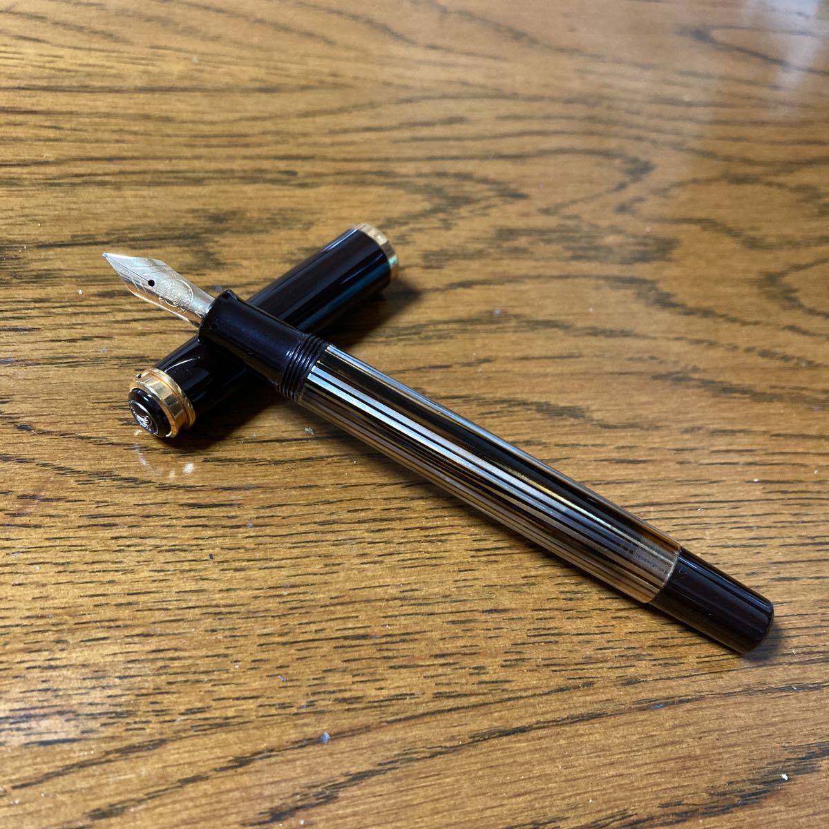 ペリカン 万年筆 400 ビンテージ ペリカン万年筆400ヴィンテージ14金 茶縞