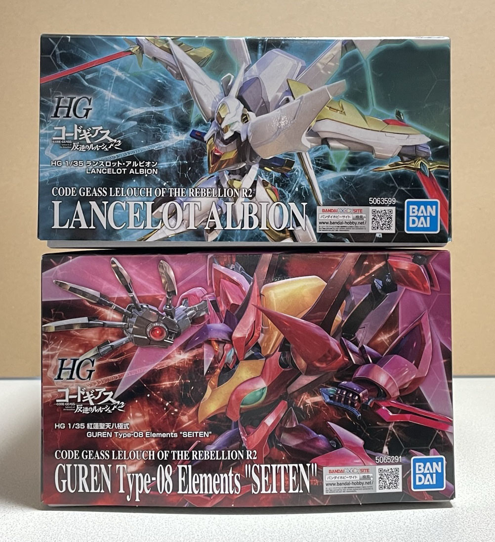 コードギアス HG 1/35 紅蓮聖天八極式 ＆ ランスロット・アルビオン 