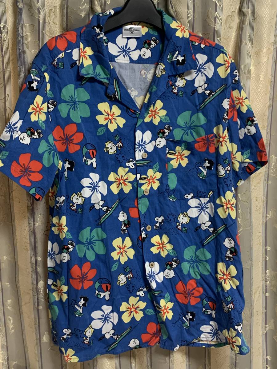 ユニバーサルスタジオジャパン USJ アロハシャツ PEANUTS スヌーピー M  