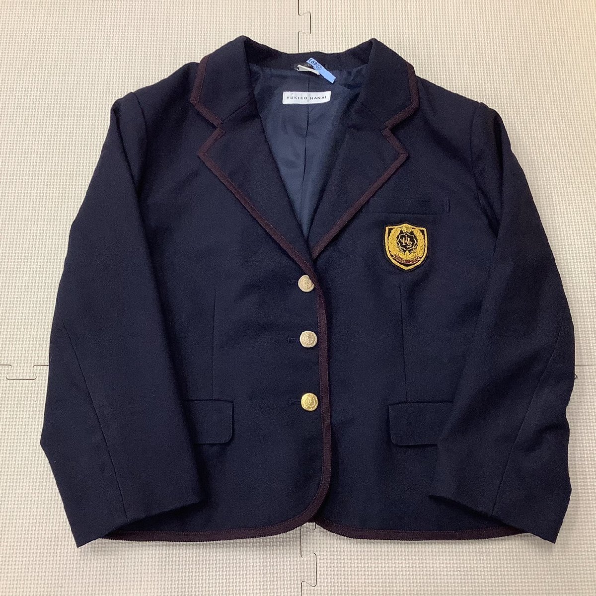 (Y)I491(中古) 山形県 山形城北高校 旧制服 5点セット /特大/大きめ/21/19/W83/ブレザー/スカート/YUKIKOHANAI/冬/制服/女子学生/学生服
