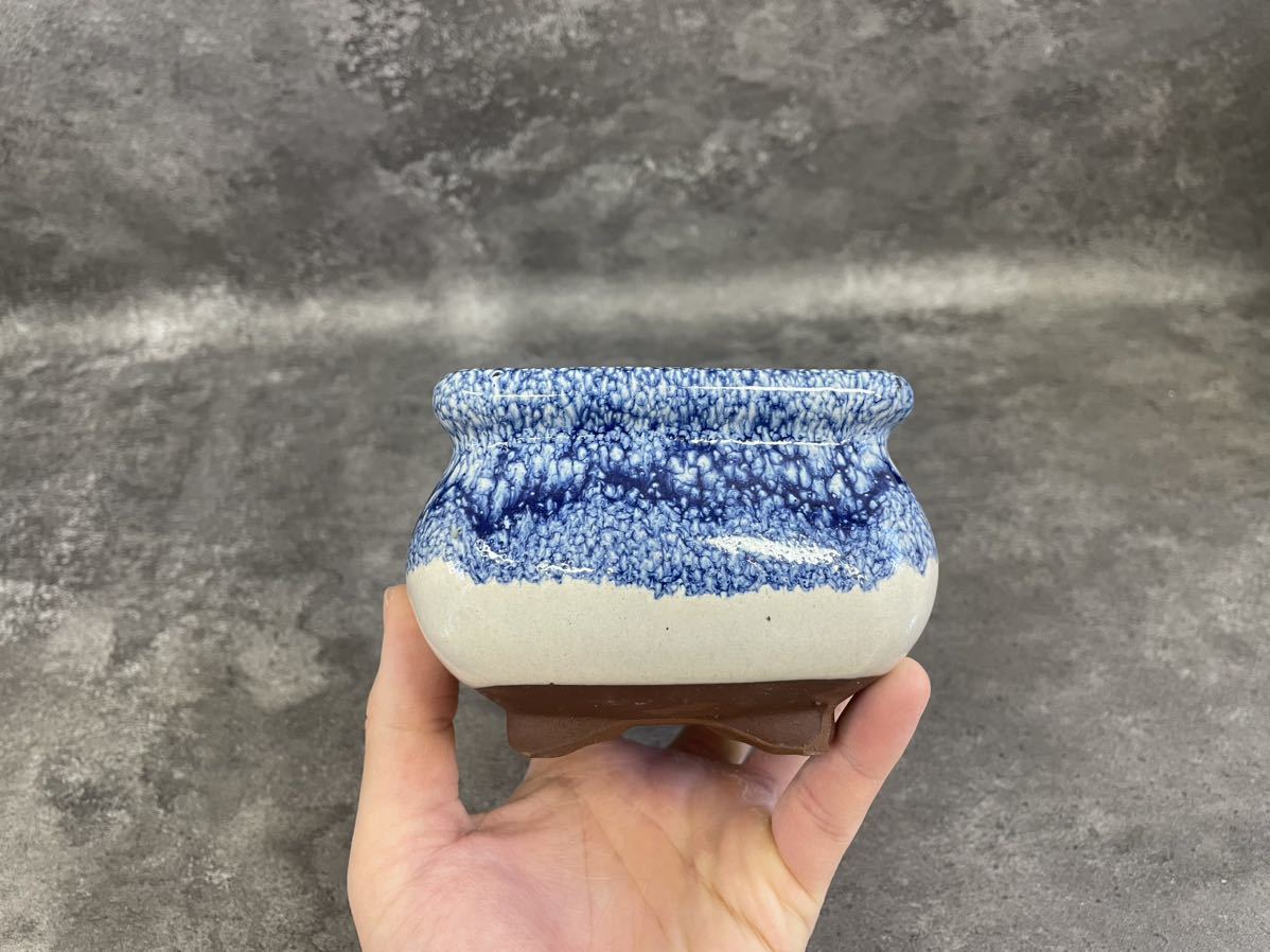 Mサイズ 陶器 手作り 植木鉢検（invisible ink raw life factory SRL