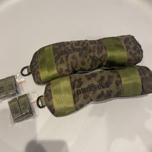BRIEFING ヘッドカバー 握りしめ 3個セット オリーブ ドライバー FW UT