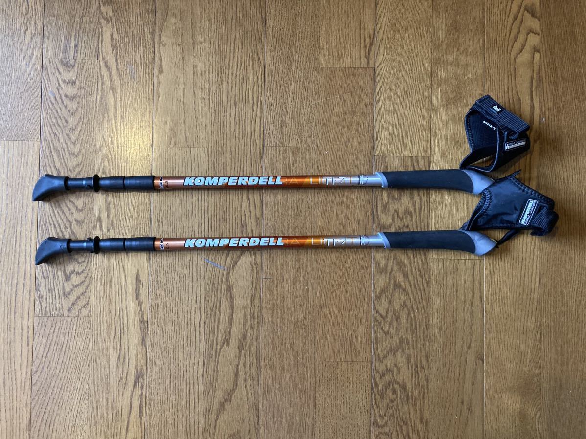 KOMPERDELLコンパーデル Ultralight トレッキングポール 美品 KOMPERDELL コンパーデル トレッキングポール ストック 105