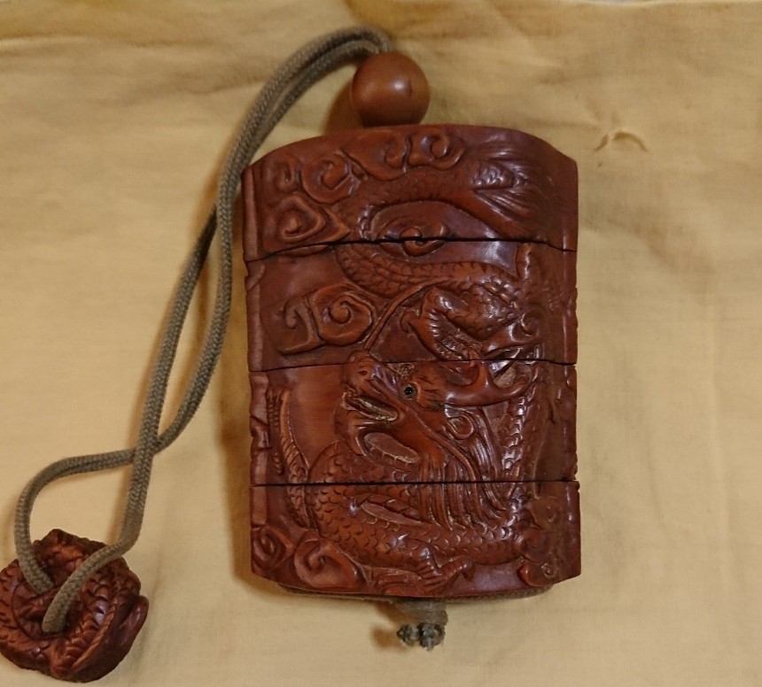印籠　キセル入れ　在銘作品　木彫 印籠 キセル入れ 在銘作品 木彫 印籠 キセル入れ 在銘作品 木彫 キセル