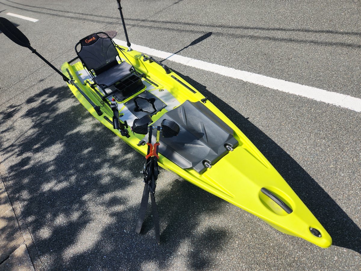 訳あり ペダル式カヤック 3way操縦 船外機 フィッシングボート 一体型 カヌー フィッシングカヤック 1人用ペダルボート 釣りod888-w