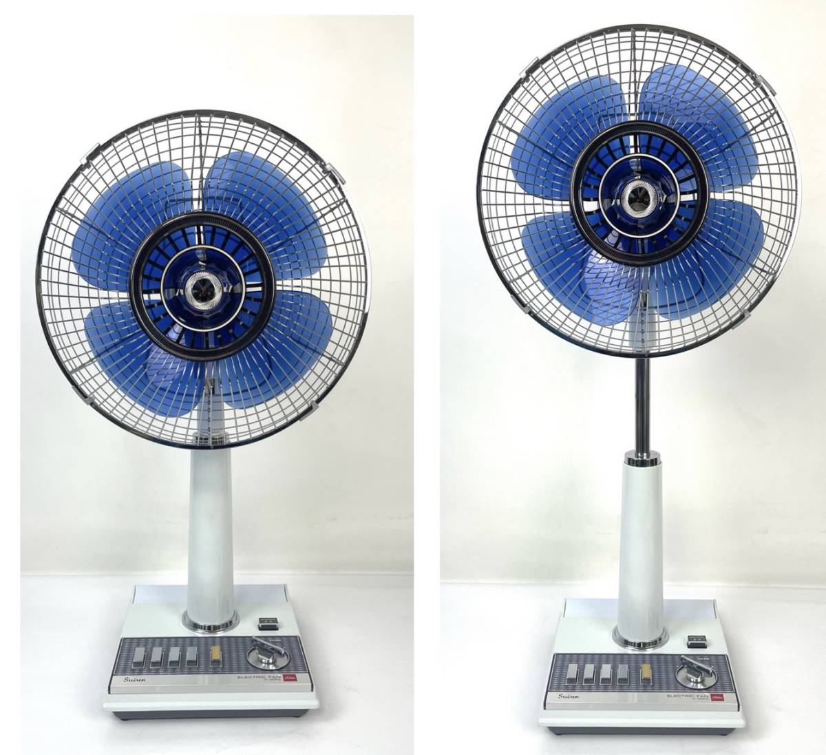 昭和レトロ 東芝 扇風機 H-30PA 水蓮 マリンブルー 動作確認済 中古 