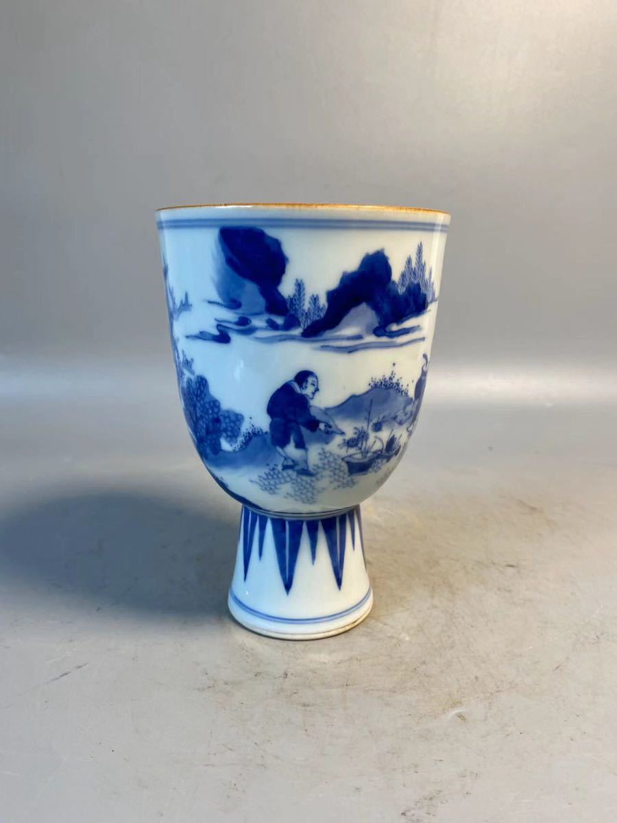 煎茶道具 青花 中国美術 青花，染付，中国陶磁器，古渡，茶道具，茶具