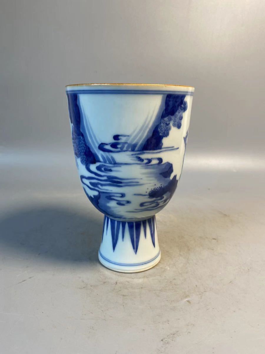煎茶道具 青花 中国美術 青花，染付，中国陶磁器，古渡，茶道具，茶具