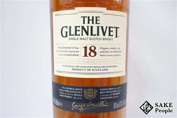 ◇1円～ ザ・グレンリベット 18年 シングルモルト 1000ml 43