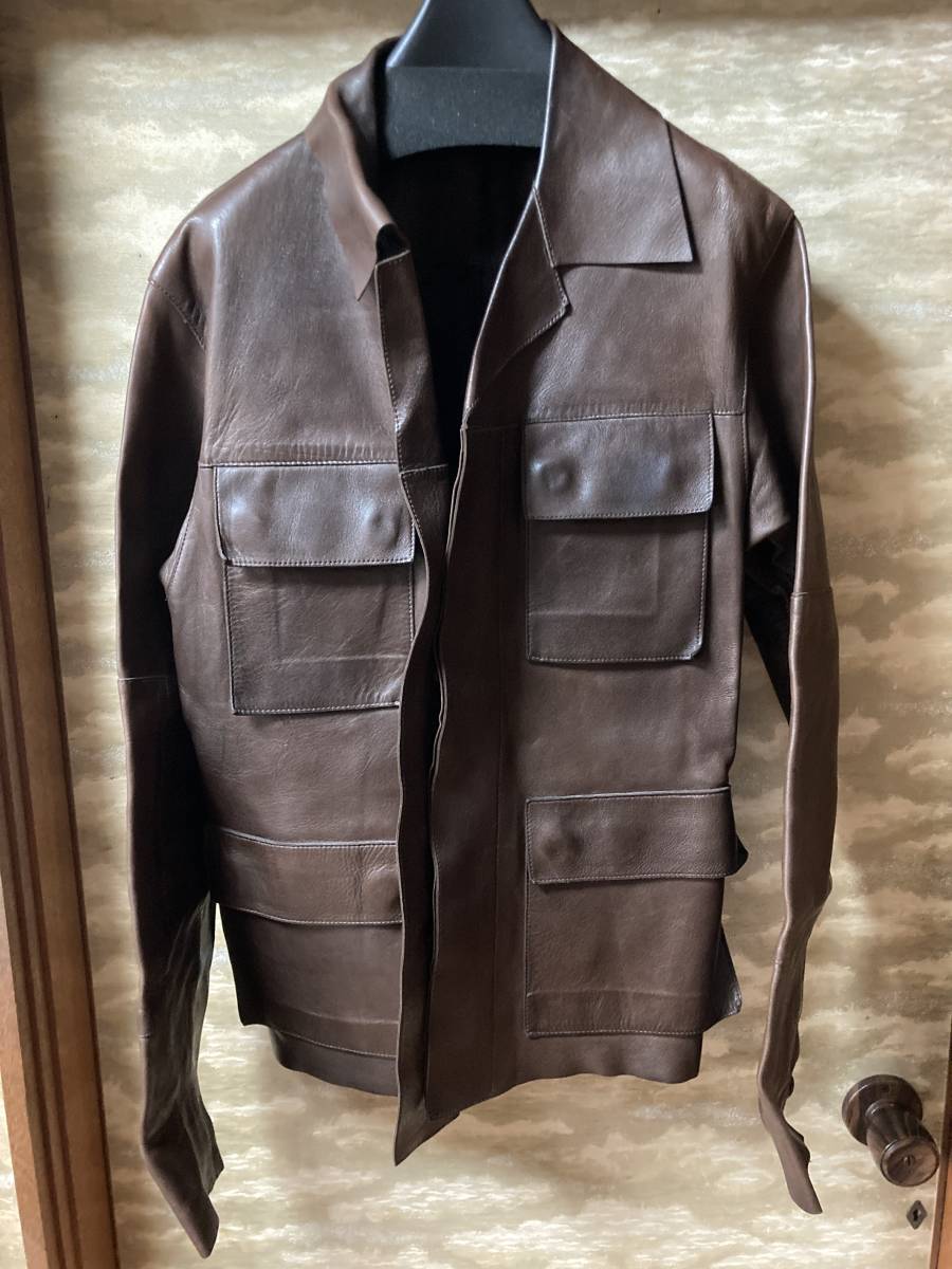 1円~スタート】GUCCI グッチ メンズ レザージャケット 革ジャンパー