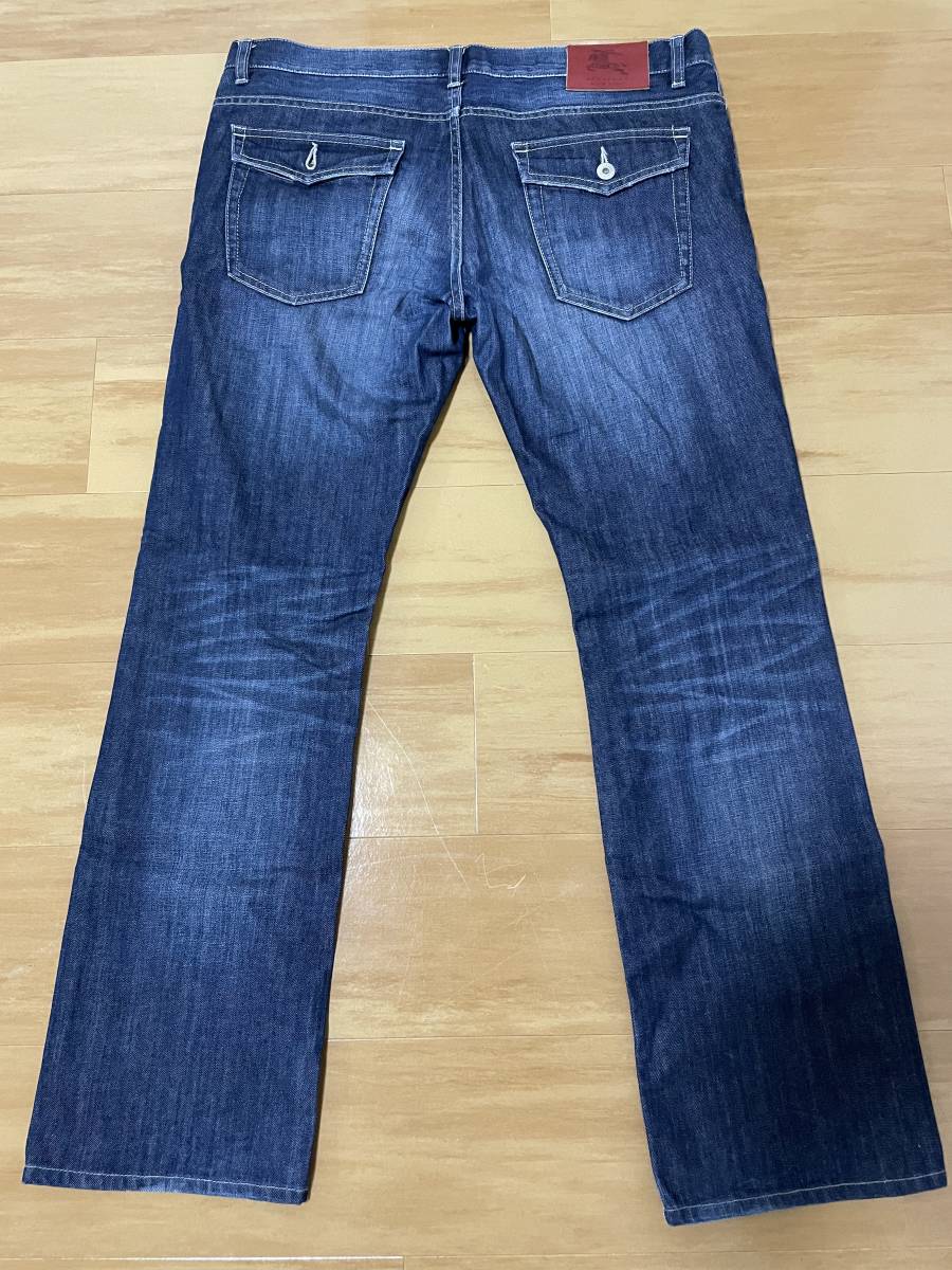 美品☆バーバリーブラックレーベル デニムパンツ デカホースロゴ