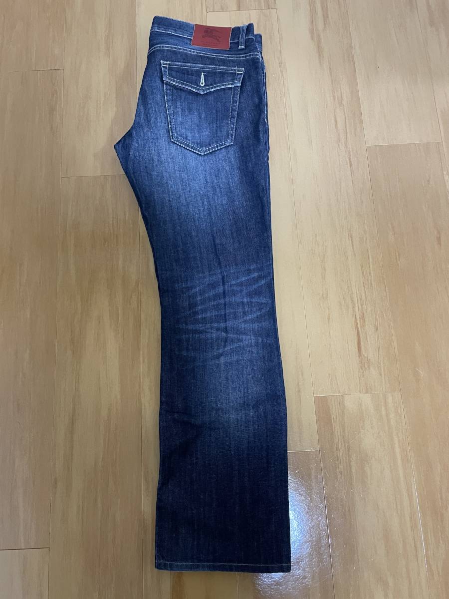 美品☆バーバリーブラックレーベル　デニムパンツ　デカホースロゴ　85 美品☆バーバリーブラックレーベル デニムパンツ デカホースロゴ