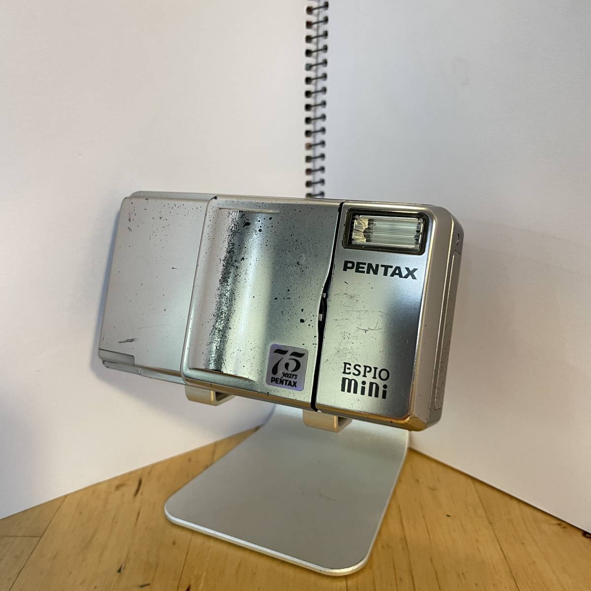 即発送可能) 動作OK ESPIO MINI 75周年 PENTAX シルバー / エスピオ