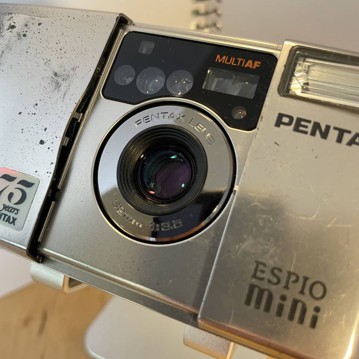 即発送可能) 動作OK ESPIO MINI 75周年 PENTAX シルバー / エスピオ