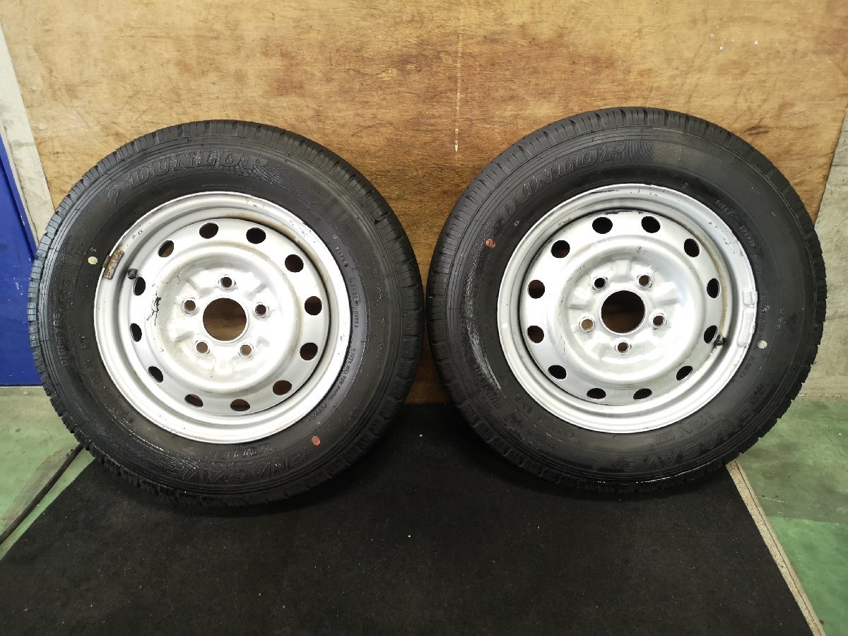 バリ山 スチール ホイール 14x4.5J PCD114.3 5穴 ハブ径67 BS ブリザック VL1 165R14LT 8PR 14年製 4本 14インチ 4穴 車 14x5.5J トヨタ ハブ径