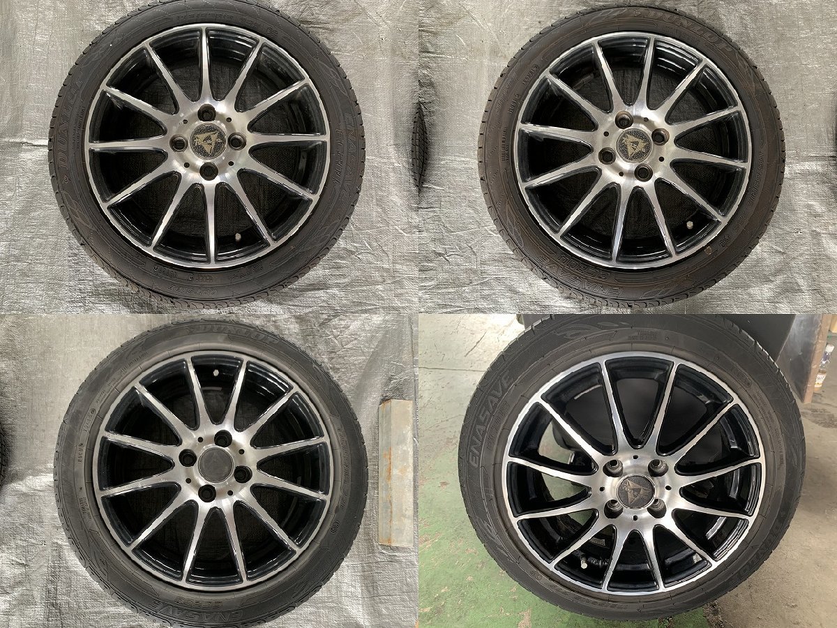 社外 15インチ アルミホイール 4.5J +43 5.5J +45 PCD100 4穴 ハブ径約  