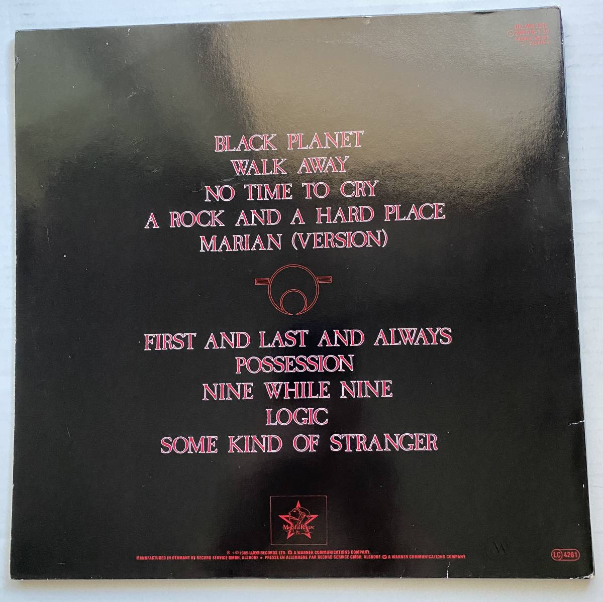 □Sisters of Mercy / First and Last and Always□UK盤