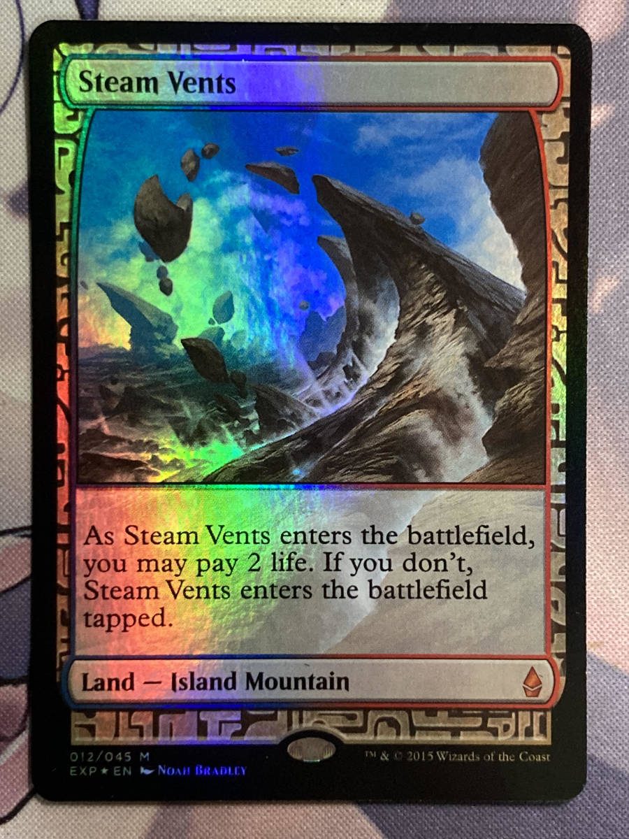 MTG　《蒸気孔/Steam Vents》【foil】　EXP　英語