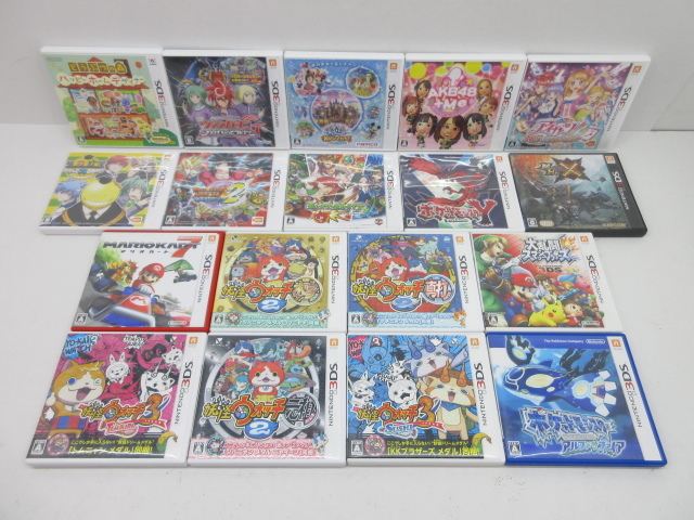 ＠★３ＤＳ★マリオカート・妖怪ウォッチ・どう森・太鼓の達人・ウイイレ・モンハン等 s23582-rj 18本セット 3DSソフト 妖怪ウォッチ マリオカート アイカツ
