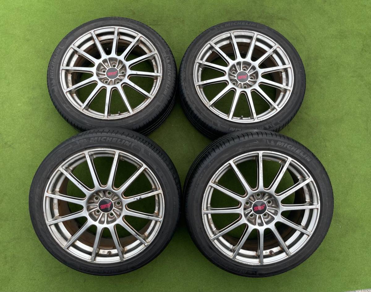 ◇ 希少！エンケイ製 スバル STI純正 ◇18x7.5J+55/PCD:100/5穴◇4本 