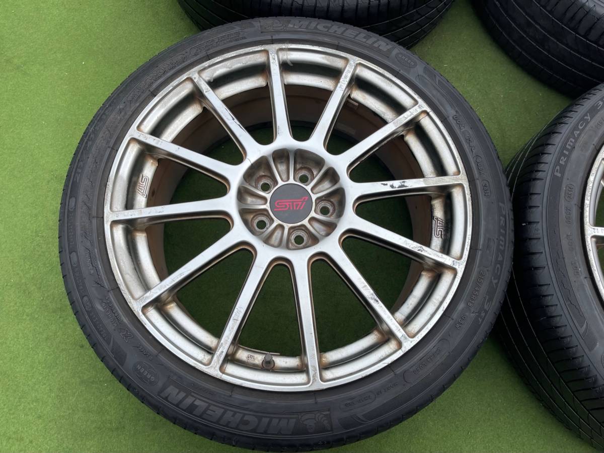 ◇ 希少！エンケイ製 スバル STI純正 ◇18x7.5J+55/PCD:100/5穴◇4本 