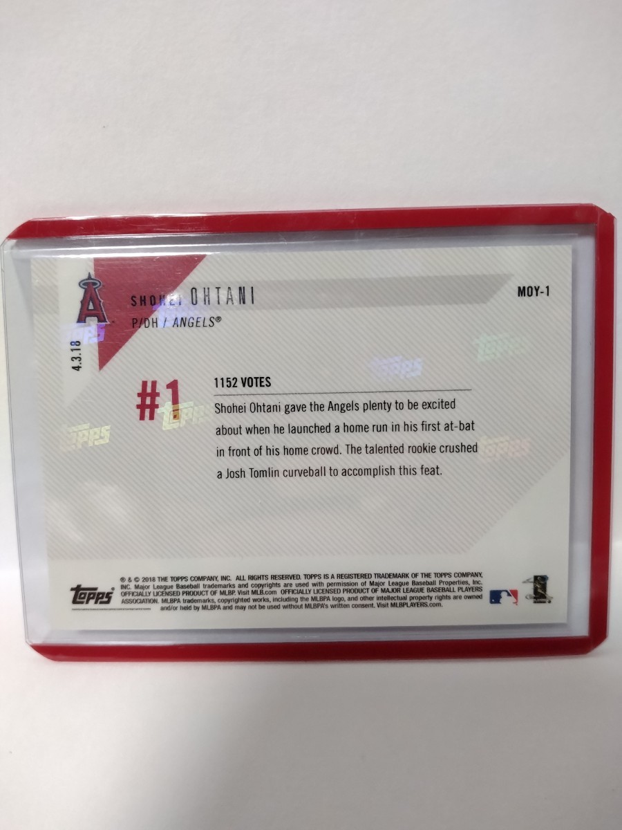 美品】 大谷翔平 2018 Topps Now モーメント オブ ザ イヤー 希少 レア 