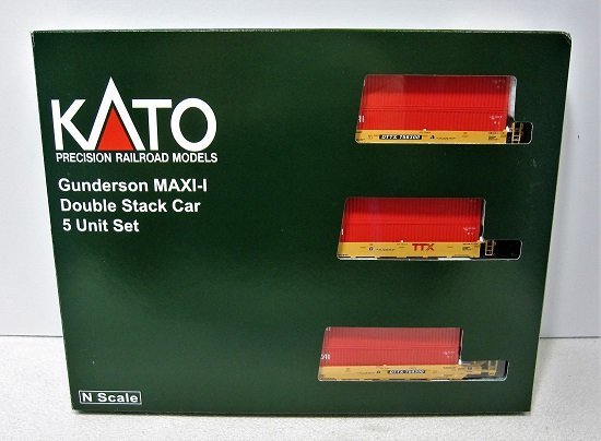 KATO MAX-I ダブルスタックカー 5両セット アメリカ型貨車