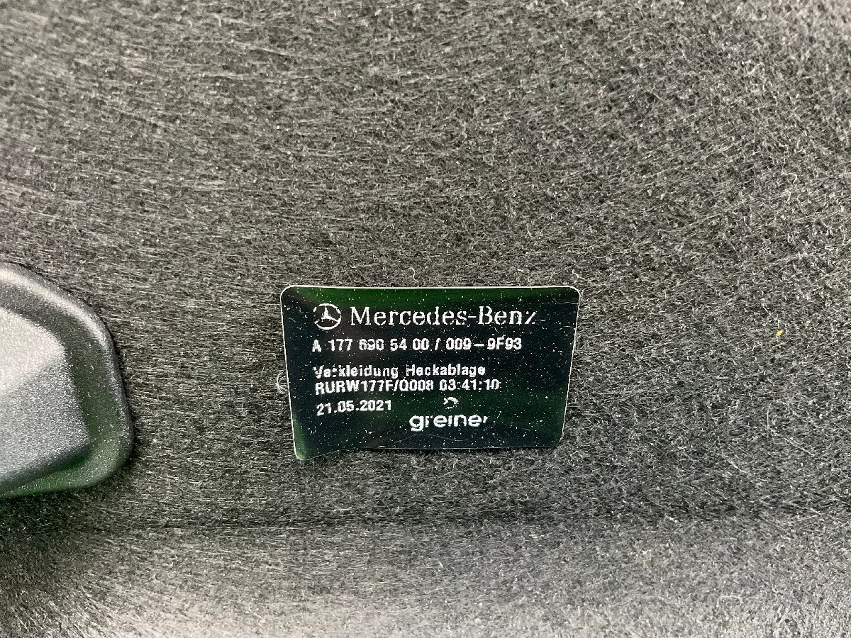 メルセデスベンツ 純正 W177 Aクラス トノカバー ベンツ W177 Aクラス A200d 純正 ラゲッジボード トノカバー 34222