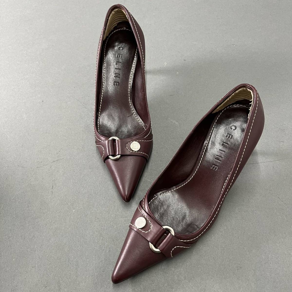 Ff14 CELINE セリーヌ Boogie pump ポインテッドトゥ ヒール 