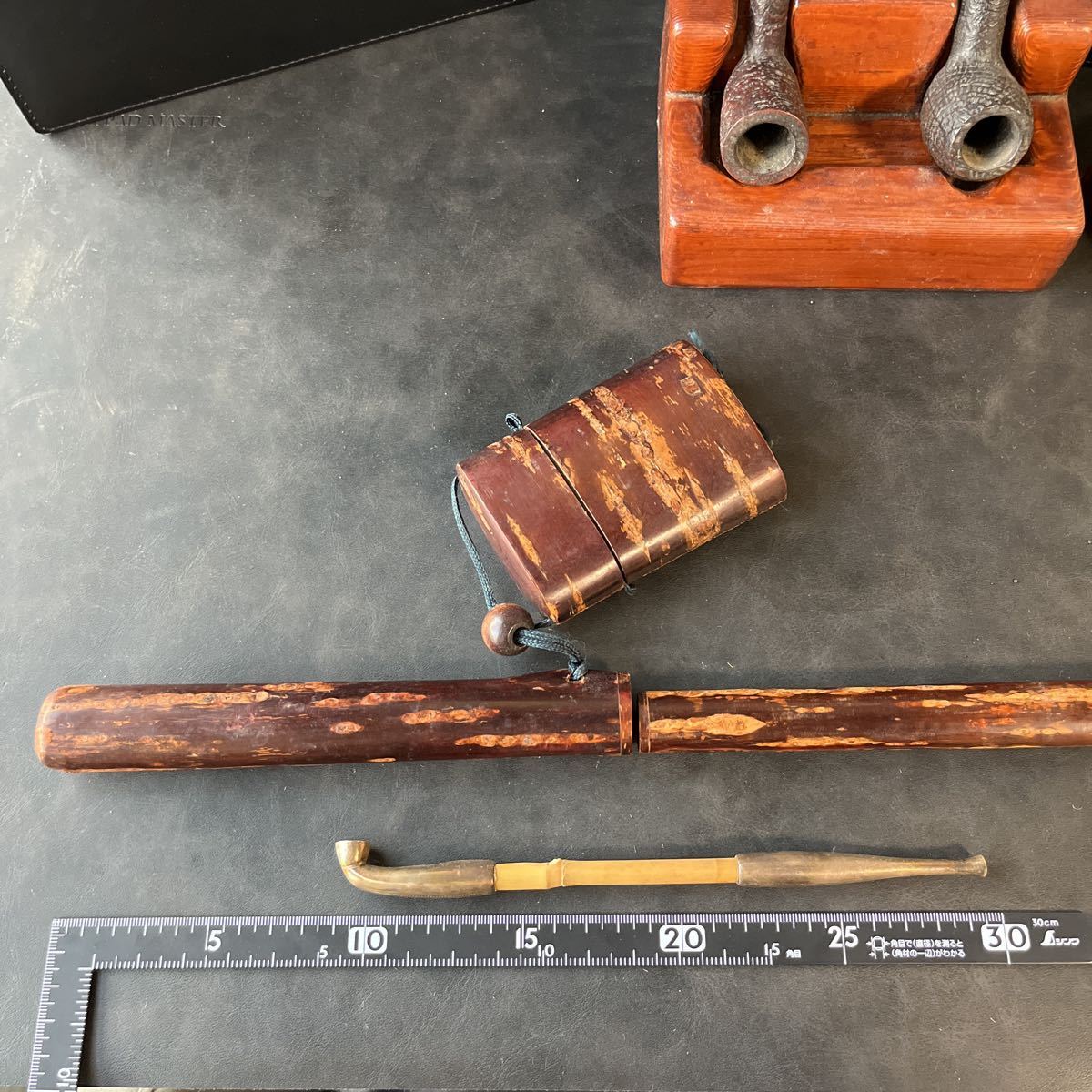 喫煙具 パイプスタンド 煙草吸い口 煙管 セット 木製 キセル 