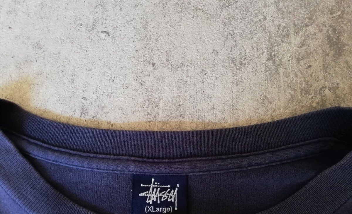 OLD STUSSY ROOTZ ROCKIN RYDIMZ レゲエ Tシャツ XL ネイビー 