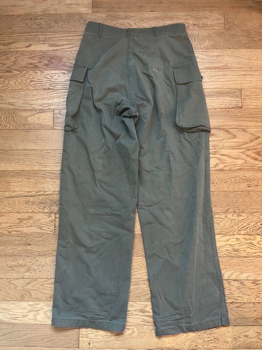 VINTAGE】U.S.ARMY 40s M43 HBT サイドカーゴパンツ / ヴィンテージ 