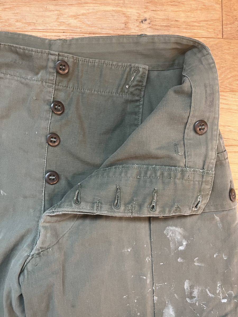 VINTAGE】U.S.ARMY 40s M43 HBT サイドカーゴパンツ / ヴィンテージ 