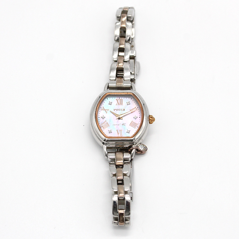 シチズン CITIZEN Wicca canal 4°C 6PD シェル ソーラー レディース