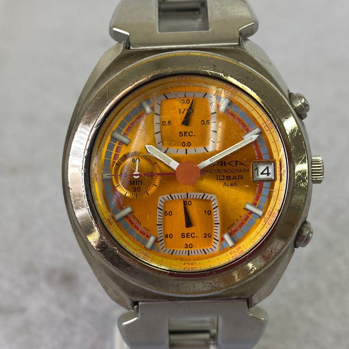 L421-O21-1046 ◎ SEIKO ALBA AKA セイコー アルバ クロノグラフ V657 