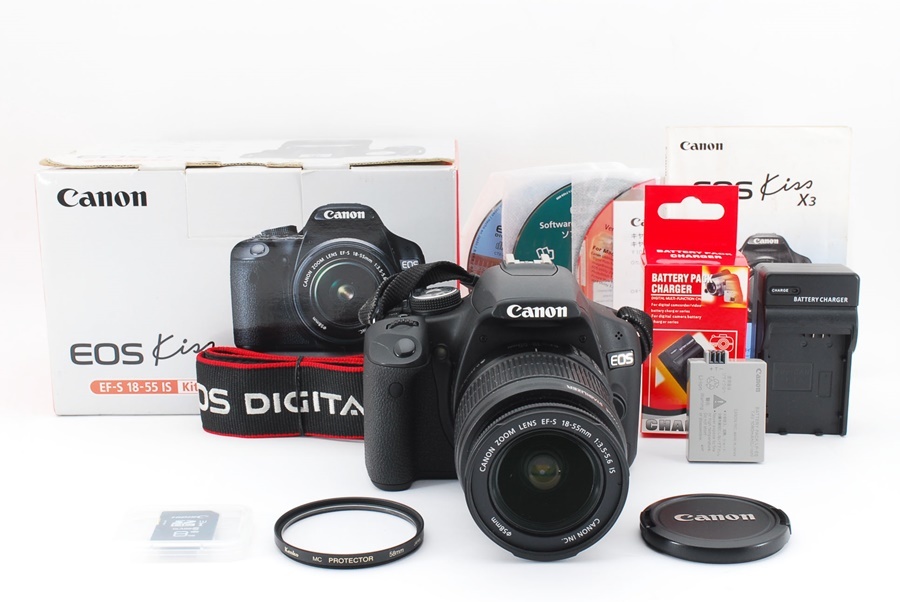 美品】キャノン Canon EOS Kiss X3 レンズ キット 《ショット数